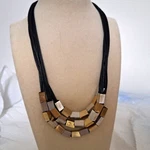 Artsy Funky Metallic Women's Necklace Layered Boho Steampunk Unique Chunky Pre-owned. Price: $12.95.