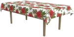 Poinsettia Tablecover Of Size 54" X 108" For Christmas - Beistle New. Price: $20.12.
