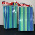 Packs Farberware Neon Plastic Fexible Straws - 200 Count Bpa Free Blue & Green New. Price: $15.99.