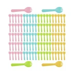 100 Pcs Mini Disposable Plastic Cake Fork, And Spoon Two One Tablewar... New. Price: $22.37.
