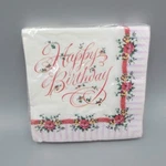 Vintage Designware Happy Birthday Bouquet Napkins 16 Pack Floral 3-PLY Usa Made New. Price: $10.00.