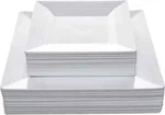 Aya's 60CT White Square Disposable Plates - Heavy Duty Plastic Party For New. Price: $58.00.