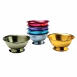 Vintage-style Multi-colored Aluminum Ice Cream Footed Bowls Keeps Cold Set Of 6 New. Price: $40.98.
