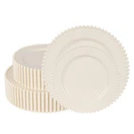 60 Pcs Ivory Plates, Beaded Design Disposable Plastic For 30 Guests, F... New. Price: $52.92.