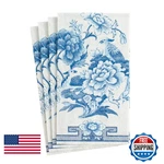 Caspari Blue White Paper Guest Towel Napkins - Two Packs Of 15 New. Price: $38.04.