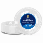 Disposable Plates 100 Pack 9 Inch Clear Heavy Duty Microwavable R-kay Plastic New. Price: $35.99.