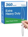 360 Count Extra Heavy Duty Clear Plastic Knives Disposable, Bpa-free, Heat Re... New. Price: $34.09.