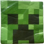 Unique 2-PLY Napkins-minecraft Green-black Geometric Blocks 16CT 6.5X6.5 1058 Open. Price: $8.99.