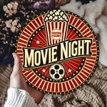 Vintage Movie Night Tin Metal Signs D Cor 8X8 Perfect For Home, Bar, Garage New. Price: $9.99.