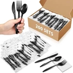 200 800 Pcs Plastic Silverware Sets Individually Wrapped Utensils... Open. Price: $29.90.