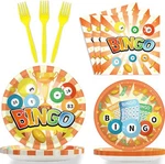 Wiooffen 96 Pcs Bingo Party Supplies Pack For 24 Guests Tableware Se New. Price: $27.17.