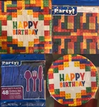 Birthday Party Building Blocks Theme Tableware & Serveware New. Price: $8.49.
