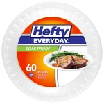 Hefty Everyday Soak-proof Foam Plates, White, 60 Count (pack 1), New. Price: $19.35.