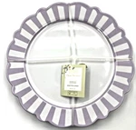 Lillian August Lavender & White Melamine Dinner Plates 11IN Set Of 4 New. Price: $28.00.