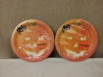 Halloween Pumpkin & Spider Dessert Plates 7" 24 Total! By American Greetings New. Price: $7.50.