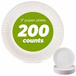Concession Essentials 9 Inch Paper Plate 200 Count (pack Of 1), White New. Price: $20.41.