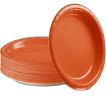 Paper Dinner Plates Orange, 8 1/2 Inches Disposable, Strong And ... New. Price: $22.39.