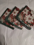 Lot Of 3 Pack Vtg Paper Christmas Poinsettia Napkins Beverage Dessert Designware New. Price: $10.00.