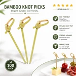 Comfy Package 100 Count Bamboo Knot - 4.75 Inch Cocktail Picks, Appetize New. Price: $12.49.