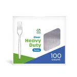 100 Pack Heavy Duty Disposable Clear Plastic Forks - Basic Cutlery Part... New. Price: $16.42.