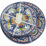 Artisan De Luxe Spanish Medallion Dinner Salad Plates Melamine Set Of 4 Blue New. Price: $69.95.