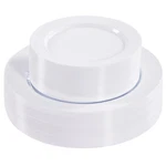 Best Fijinhom 100PCS White Disposable Plates For Guests Including 50PCS 10" New. Price: $38.89.