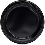 9 In. Black Disposable Plastic Plates (125 Per Case) New. Price: $28.86.