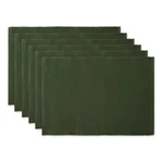 Dii 100% Cotton Basic Ribbed Placemat Set, Dark Green, 13X19, 6 Piece New. Price: $28.69.