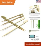 3.5'' Eco-friendly Bamboo Paddle Picks Perfect For Snacks & Parties (100-PACK) New. Price: $9.99.