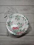 Vtg 2002 Hefty Holiday Small Plates - Foam Disposable Holly Design Open. Price: $12.60.