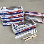 Tiny Plastic 5" Spoons & Forks Vintage Disposable Foster Ideal Mini Kids Little New. Price: $14.99.
