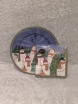Caspari Christmas 20 Triple Napkins 3 Ply With 8 Dinner Plates - Let Snow! New. Price: $24.95.
