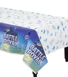 Qty =amscan 572412 Battle Royal Blue And White Paper Party Table COVER,54"X96 Open. Price: $25.00.