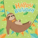Sloth Animal Jungle Cute Kids Party Birthday Paper Luncheon Napkins New. Price: $9.99.