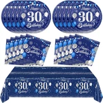 Blue 30TH Birthday Decorations For Men Navy Silver Happy Tabl New. Price: $24.12.