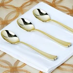 7.25" Gold Plastic Spoons Party Wedding Catering Disposable Silverware Sale New. Price: $25.15.