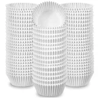 100 Jumbo Cupcake Muffin Liners 2 1/4" X 7/8" Large Tall White New. Price: $12.88.