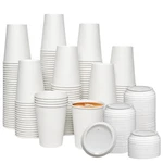 12OZ Disposable Paper Coffee Cups With White Lids Hot/cold Leak-proof New. Price: $55.99.