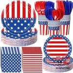 400 Pcs American Flag Patriotic Party Supplies - Red, White, Blue Classic New. Price: $48.72.