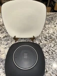 Noritake Pr. Colorwave Stoneware #8034 Dinner Plates Graphite Matte/ White Satin Used. Price: $23.99.