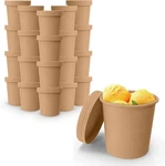 Mt Products Disposable Brown Paper Soup Cups With Lids 12 Oz - Pack Of 250 New. Price: $130.99.