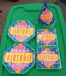 Vintage Amscan Happy Birthday To You Decorations Lot New. Price: $14.99.
