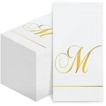 Pasimy 100 Pcs Initial Napkins Monogram Guest 15.75 X 12.99 Inches, Letter New. Price: $26.05.