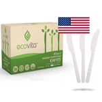Ecovita 100 Compostable Knives - 140 Large Disposable Utensils 7 In. New. Price: $42.06.