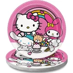 Unique Pink & White Hello Kitty Round Paper Plates 9" 8 Pack, Perfect For Partie New. Price: $13.24.