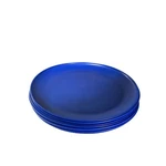 Set Of 4 Dinner Plates Blue Round Solid Color Modern Minimalist Tableware New. Price: $9.87.