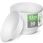 Disposable Paper Bowls, 32 Oz 50 Pack Large BOWL-100% Compostable, Biodegra... New. Price: $26.85.