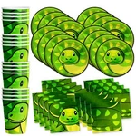 Snake Birthday Party Supplies Set Plates Napkins Cups Tableware Kit For 16 New. Price: $27.35.