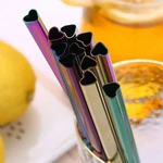 Vilihkc Stainless Steel Straw, Heart-shaped Mouth Food One Size, Random Color New. Price: $17.18.