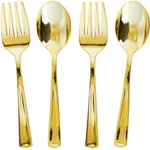 Disposable Gold Serving Set 4 Count (2 Spoons & Forks) - Perfect Parties New. Price: $15.36.